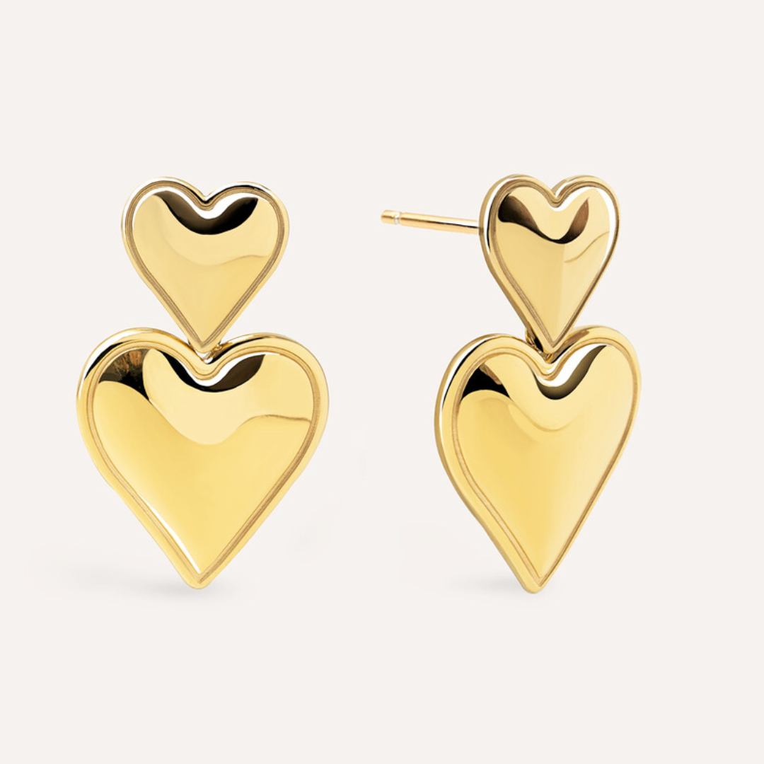 Double Heart Ohrringe