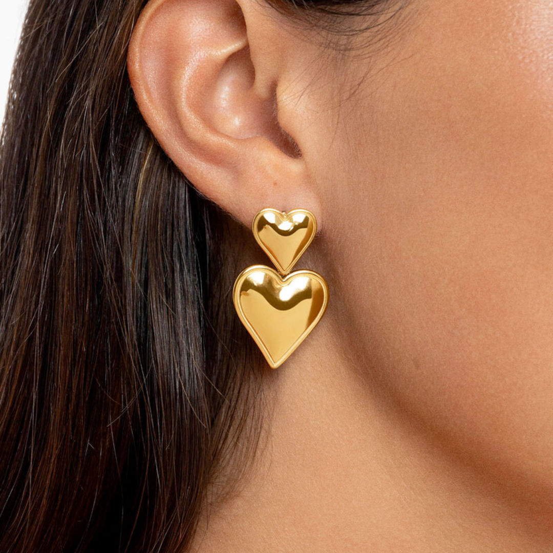 Double Heart Ohrringe