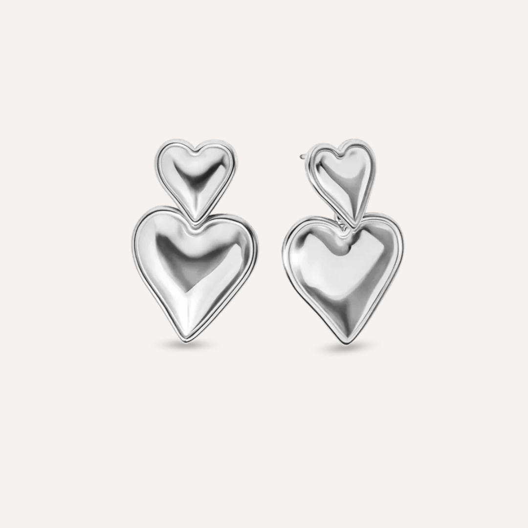 Double Heart Ohrringe