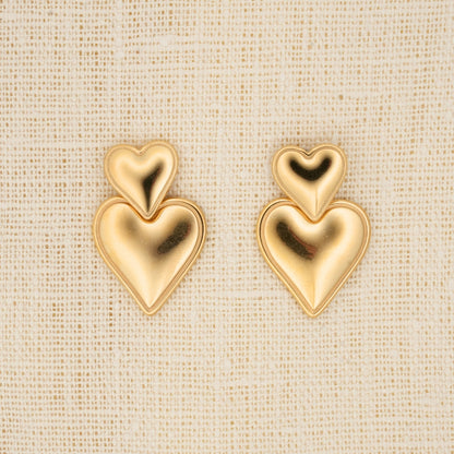 Double Heart Ohrringe