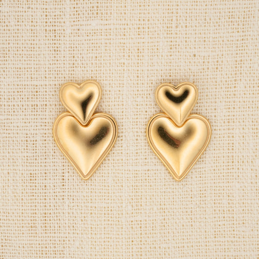 Double Heart Ohrringe