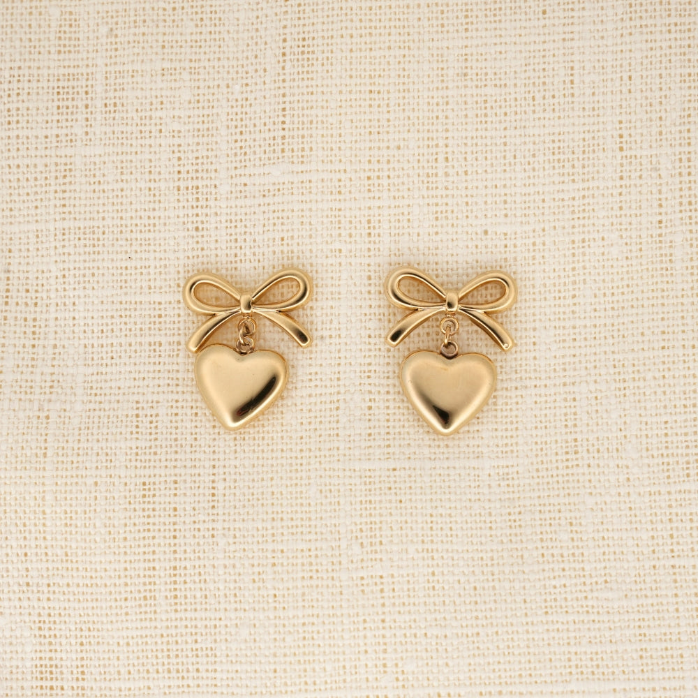 Schleifenherz Ohrringe