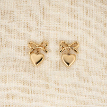 Schleifenherz Ohrringe